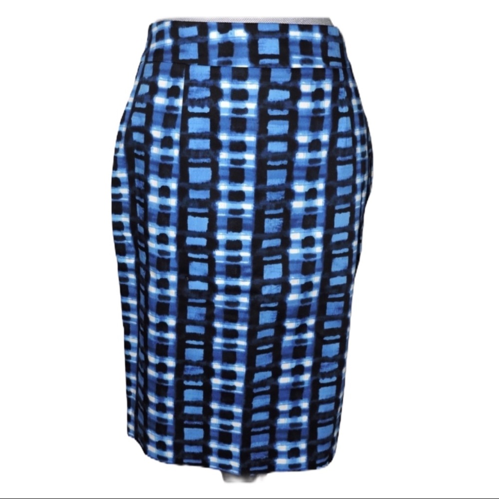 Calvin Klein Blue Pencil Skirt Size 4 - Picture 1 of 3